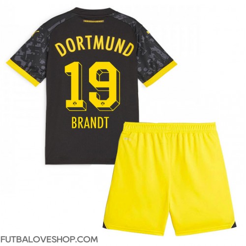 Dres Borussia Dortmund Julian Brandt #19 Preč pre deti 2023-24 Krátky Rukáv (+ trenírky)